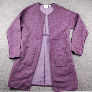 Vintage Field Manor Wool Cardigan Purple Pockets Women's Small